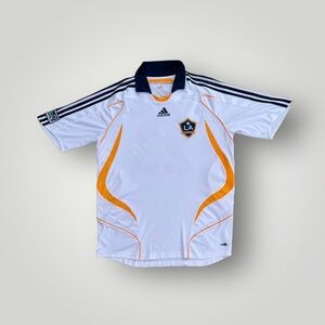 Vintage Y2K 2007-2008 LA Galaxy David Beckham #23 Home Adidas Soccer Jersey